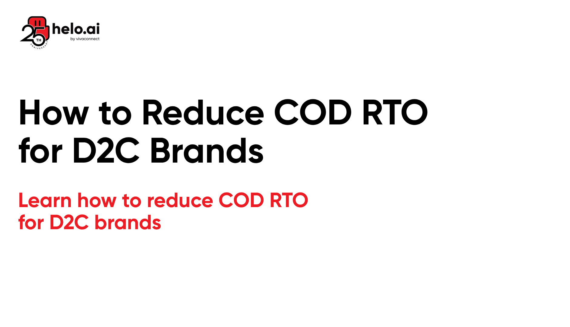 How to Reduce COD RTO for D2C Brands